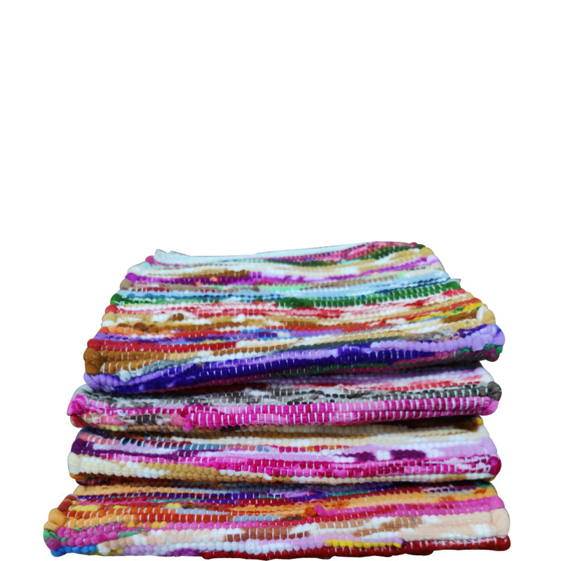 Perilla Home Rag Rug Woven Rectangle Placemat & Reviews Wayfair